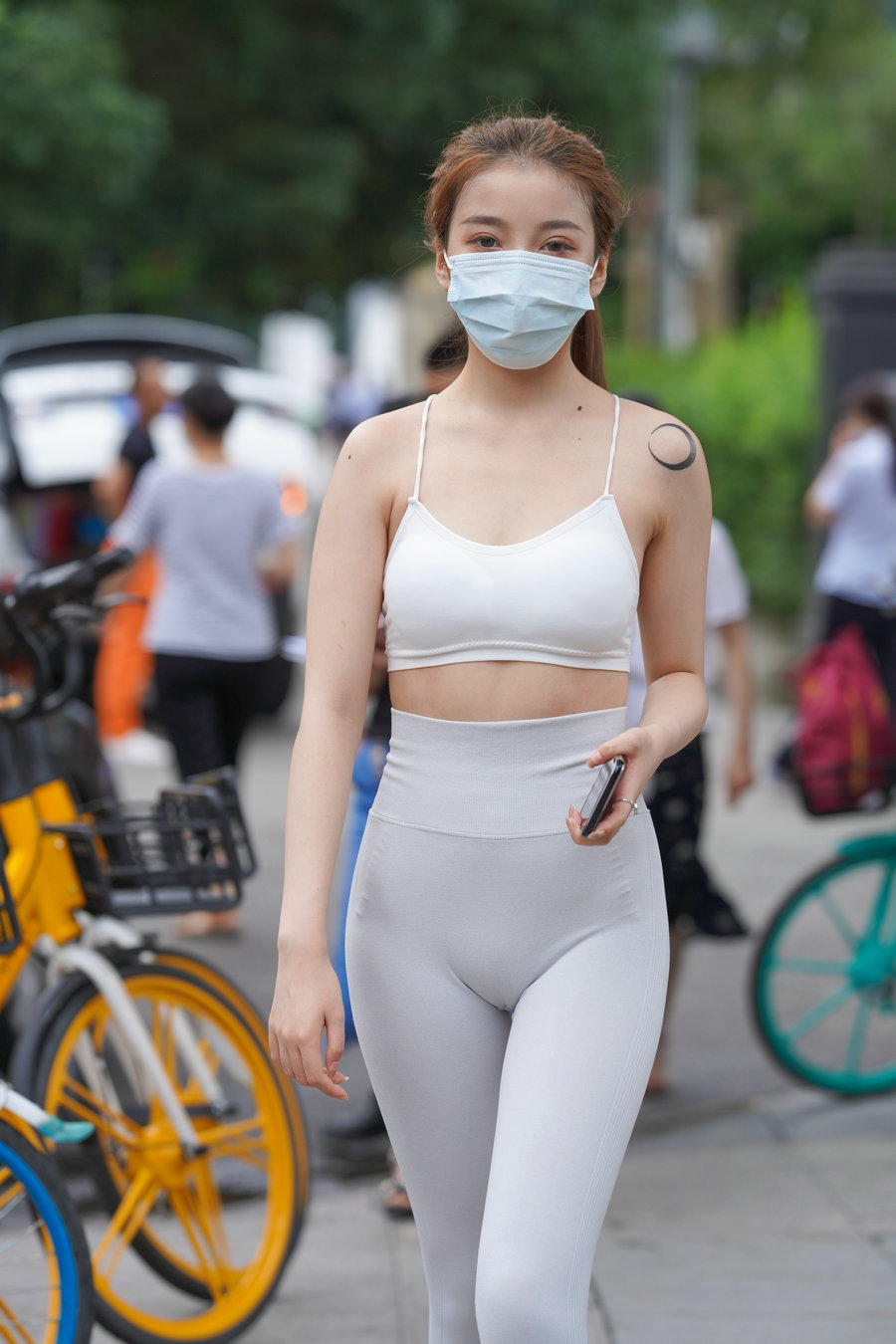 图片[2]-灰色瑜伽裤女孩 J1323 723P4V-17.9GB-野途图库