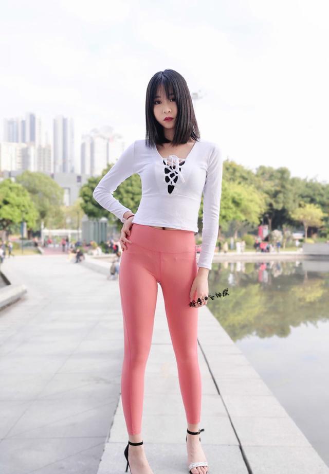 图片[2]-粉色瑜伽裤年轻女孩 J1311 417P17V-14.9GB-野途图库