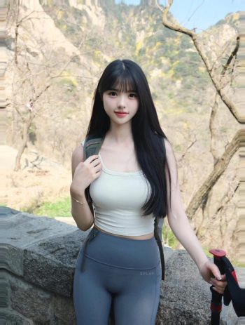 图片[9]-爱爬山的瑜伽裤MM，太甜美了！~-野途图库