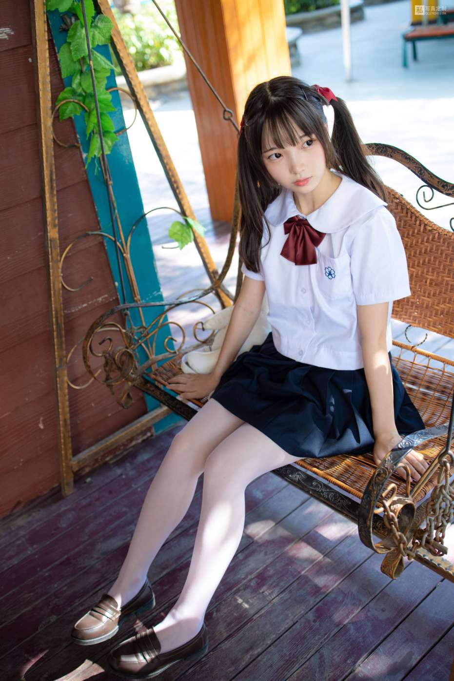 图片[3]-眼神好清澈的双马尾白丝女孩【75P】20019-野途图库